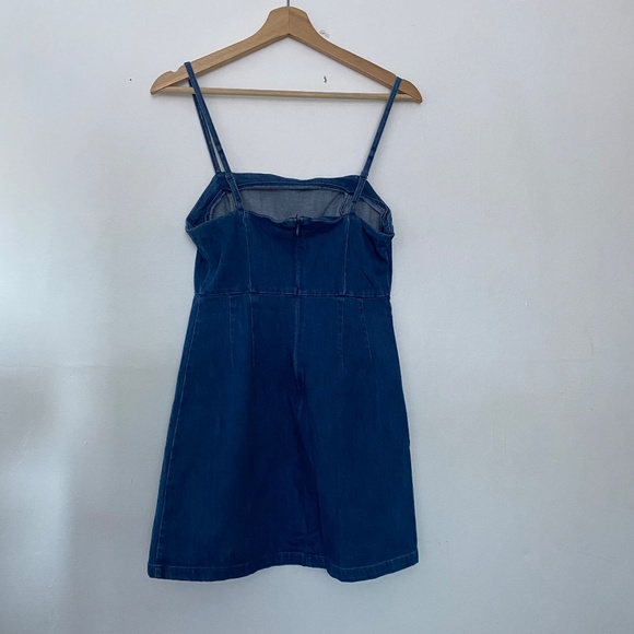 Urban Outfitters Straight-Neck Denim Mini Sheath Dress - Picture 4 of 4